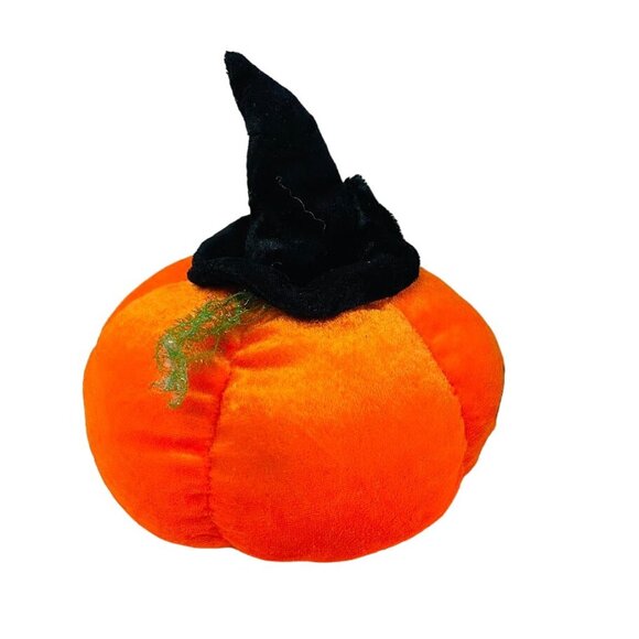 Plush Halloween Pumpkin Witch Hat 4 Inches Polyester Fiber Made in China by Tb T - Picture 4 of 7